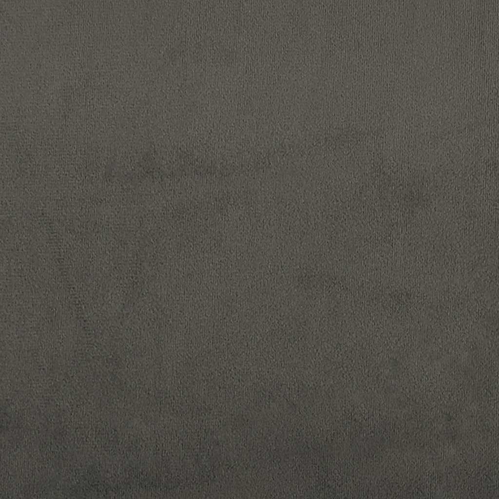 Giroletto a Molle con Materasso Grigio Scuro 120x190 cm Velluto | homemem39
