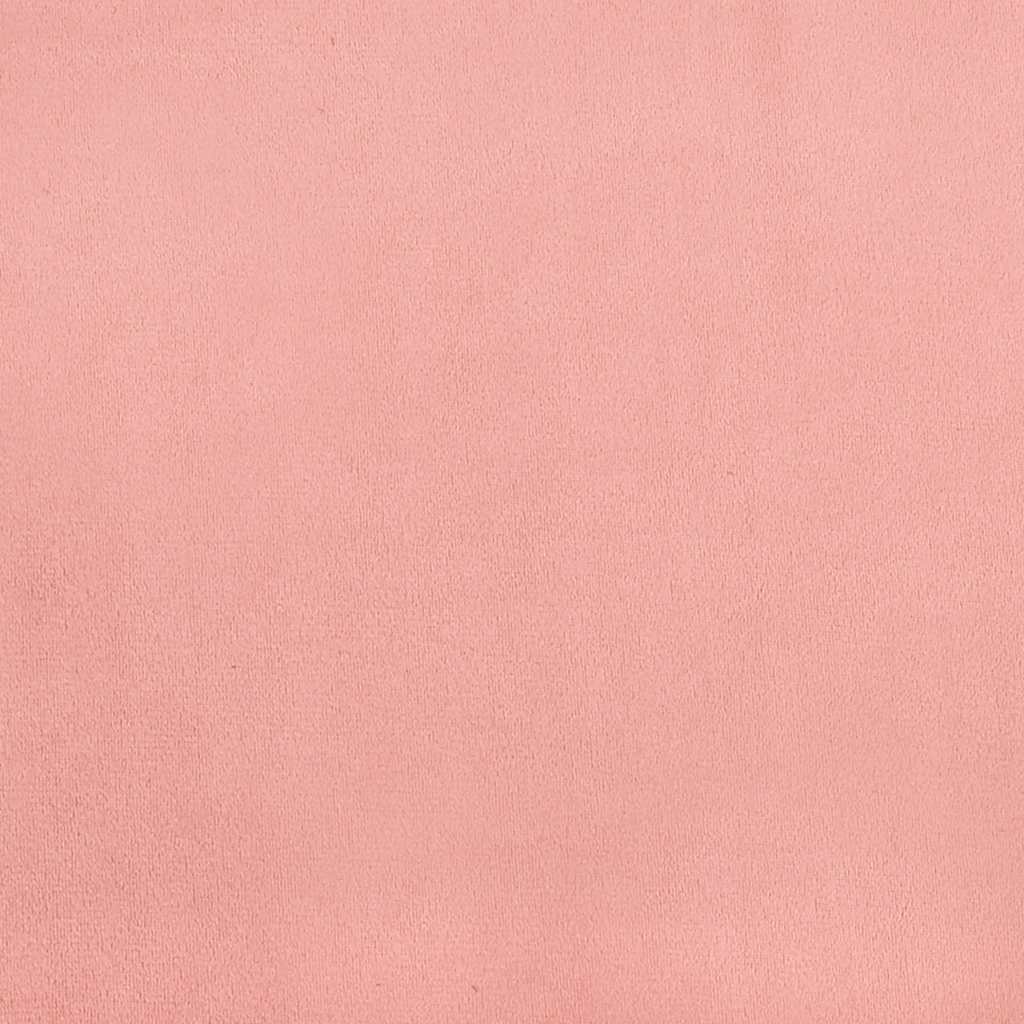 Giroletto a Molle con Materasso Rosa 120x190 cm in Velluto | homemem39