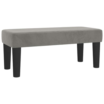 Giroletto a Molle con Materasso Grigio Chiaro 120x190cm Velluto | homemem39