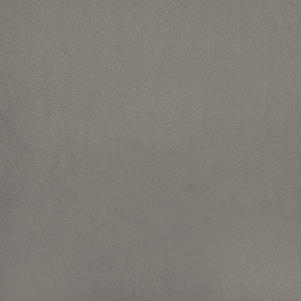Giroletto a Molle con Materasso Grigio Chiaro 120x190cm Velluto | homemem39