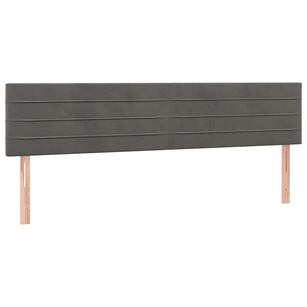 Giroletto a Molle con Materasso Grigio Scuro 120x190 cm Velluto | homemem39