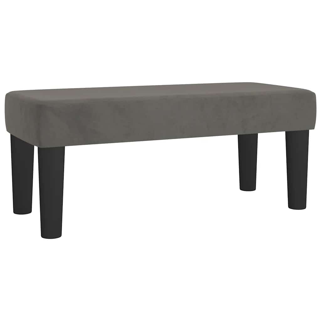 Giroletto a Molle con Materasso Grigio Scuro 120x190 cm Velluto | homemem39