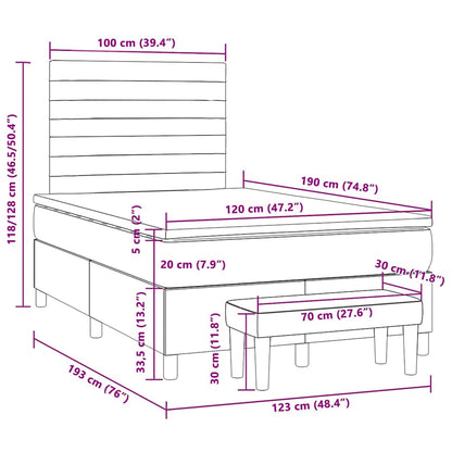 Giroletto a Molle con Materasso Rosa 120x190 cm in Velluto | homemem39