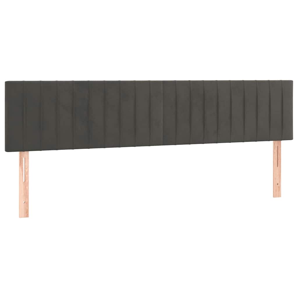 Giroletto a Molle con Materasso Grigio Scuro 120x190 cm Velluto | homemem39