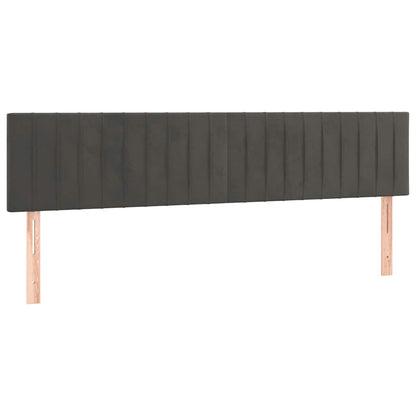 Giroletto a Molle con Materasso Grigio Scuro 120x190 cm Velluto | homemem39