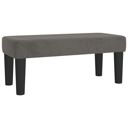 Giroletto a Molle con Materasso Grigio Scuro 120x190 cm Velluto | homemem39