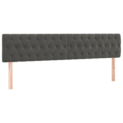 Giroletto a Molle con Materasso Grigio Scuro 120x190 cm Velluto | homemem39
