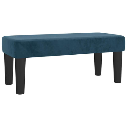 Giroletto a Molle con Materasso Blu Scuro 120x190 cm in Velluto