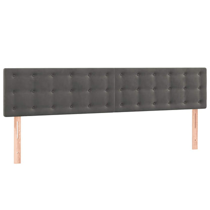 Giroletto a Molle con Materasso Grigio Scuro 120x190 cm Velluto | homemem39