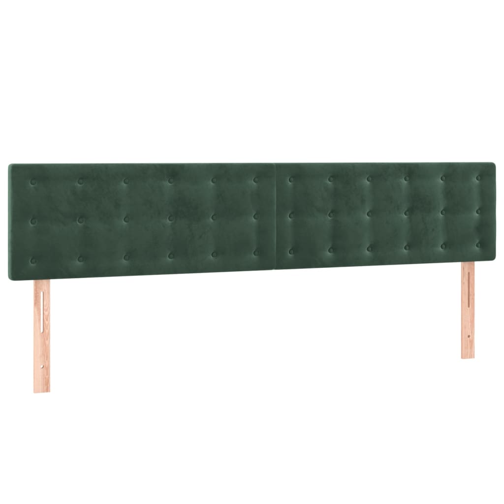 Giroletto a Molle con Materasso Verde Scuro 120x190 cm Velluto