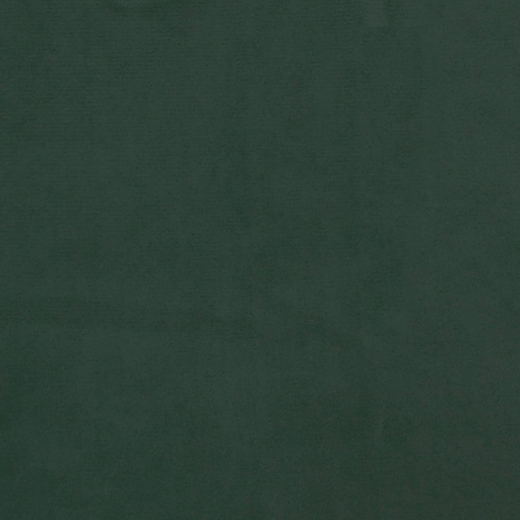 Giroletto a Molle con Materasso Verde Scuro 120x190 cm Velluto
