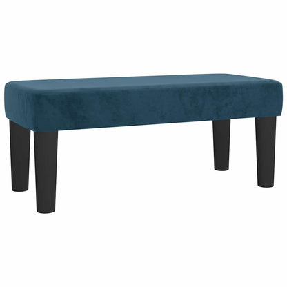 Giroletto a Molle con Materasso Blu Scuro 120x190 cm in Velluto