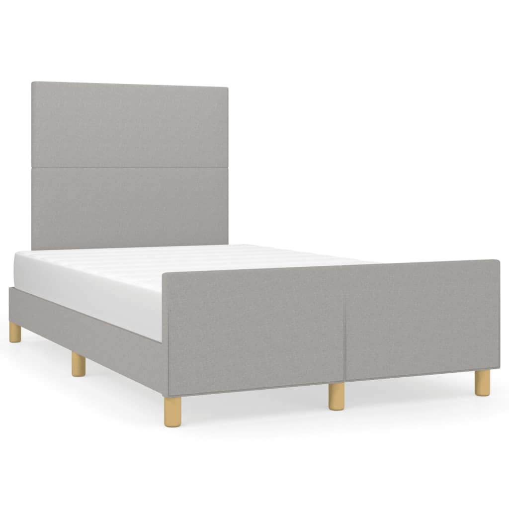 Giroletto senza Materasso Grigio Chiaro 120x190 cm in Tessuto