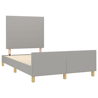 Giroletto senza Materasso Grigio Chiaro 120x190 cm in Tessuto