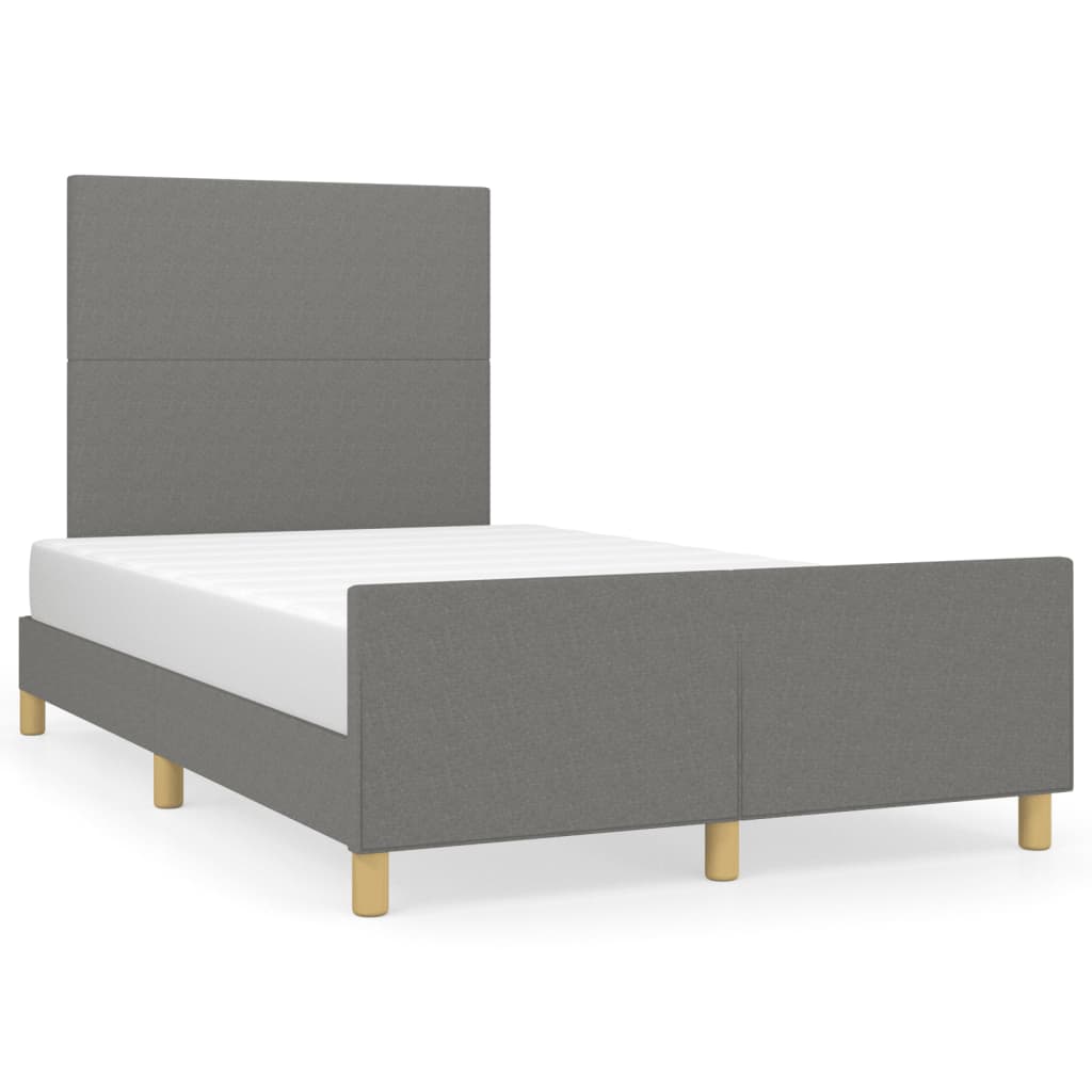 Giroletto senza Materasso Grigio Scuro 120x190 cm in Tessuto