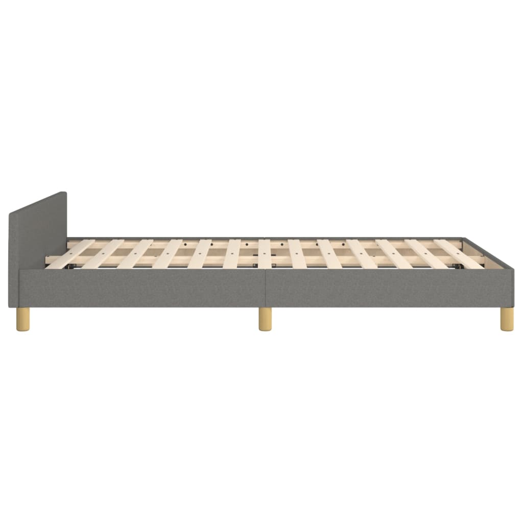 Giroletto senza Materasso Grigio Scuro 120x190 cm in Tessuto