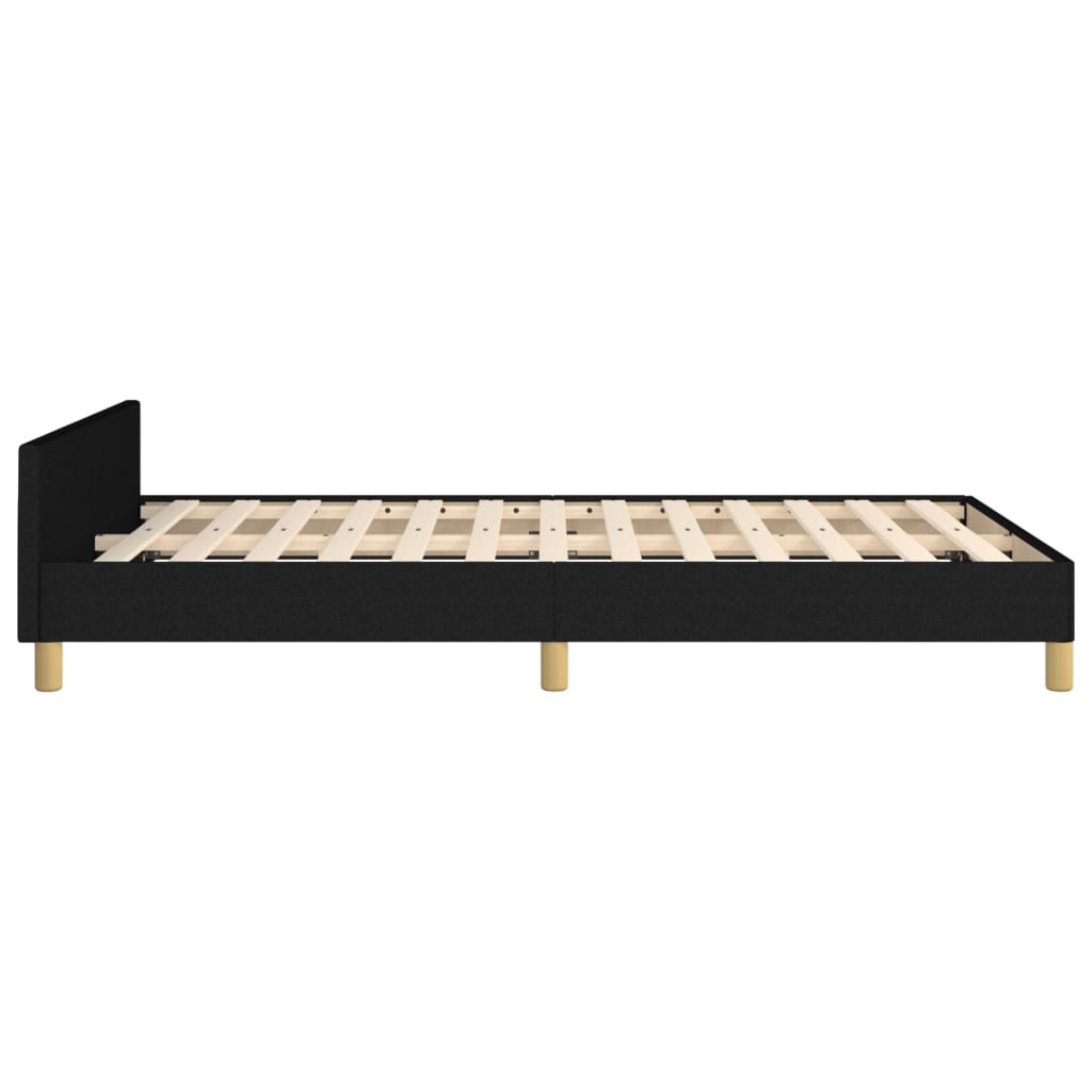 Giroletto senza Materasso Nero 120x190 cm in Tessuto