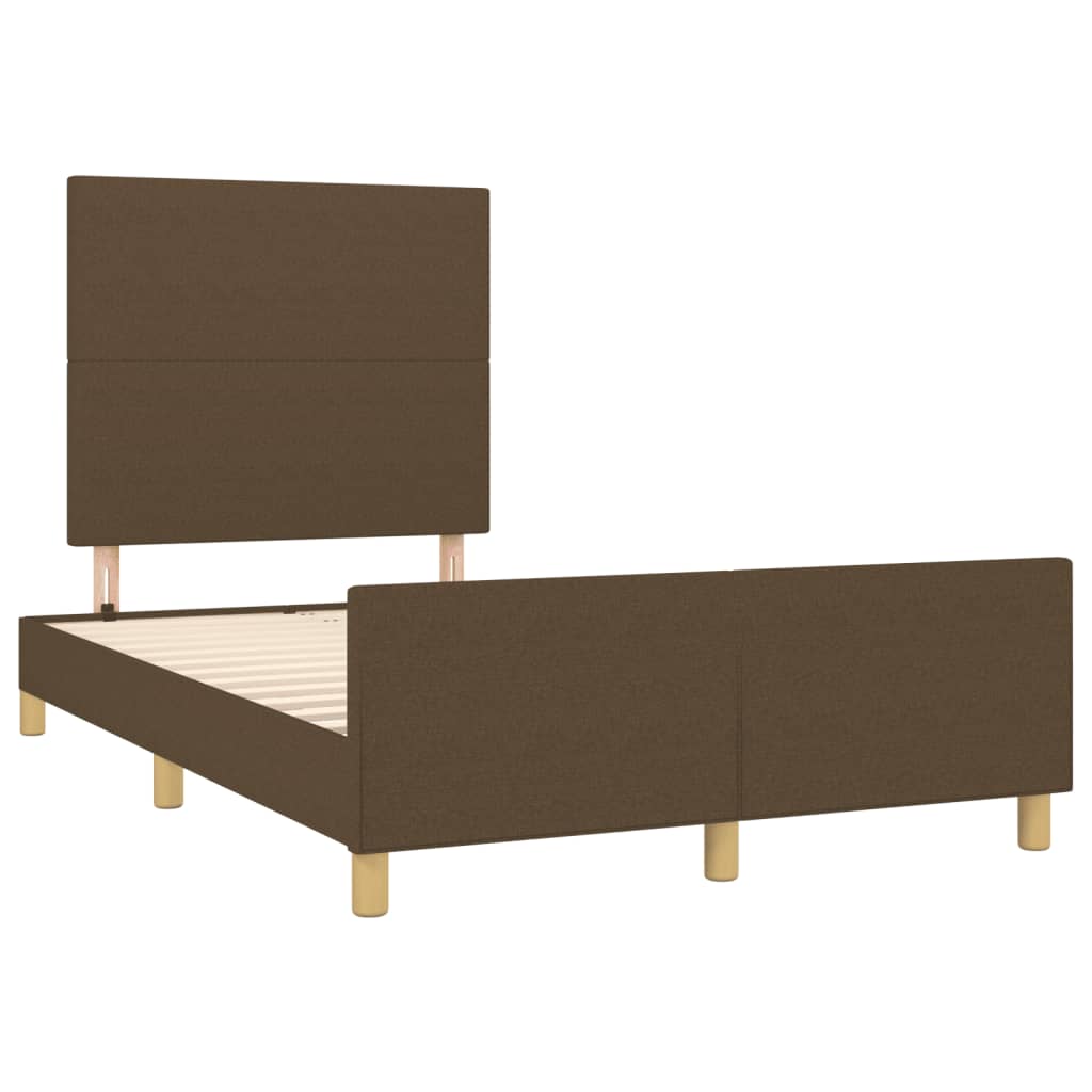 Giroletto senza Materasso Marrone Scuro 80x200 cm in Tessuto