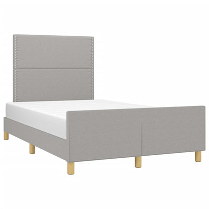 Giroletto senza Materasso Grigio Chiaro 120x190 cm in Tessuto