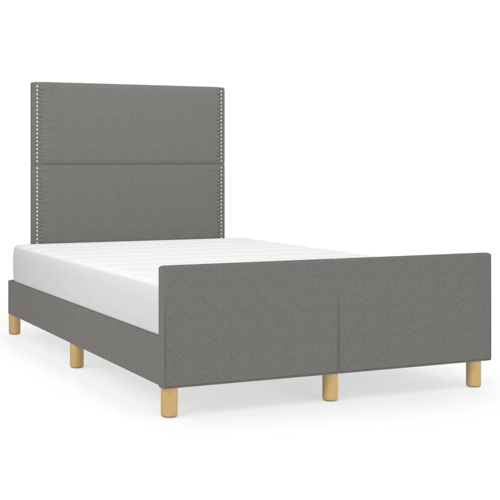 Giroletto senza Materasso Grigio Scuro 120x190 cm in Tessuto