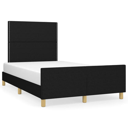 Giroletto senza Materasso Nero 120x190 cm in Tessuto