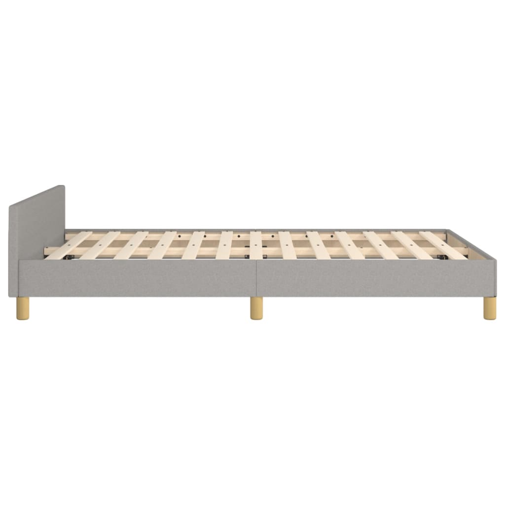 Giroletto senza Materasso Grigio Chiaro 120x190 cm in Tessuto