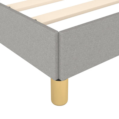 Giroletto senza Materasso Grigio Chiaro 120x190 cm in Tessuto