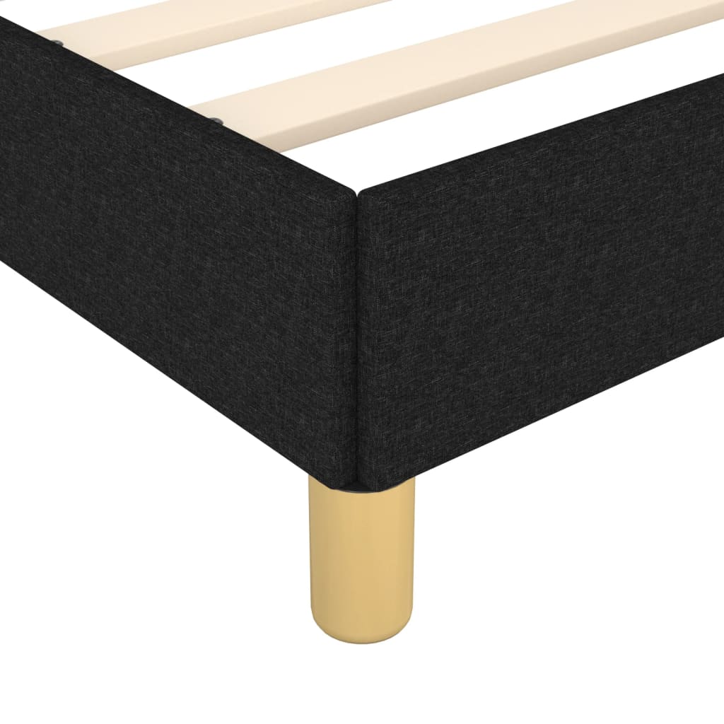 Giroletto senza Materasso Nero 120x190 cm in Tessuto