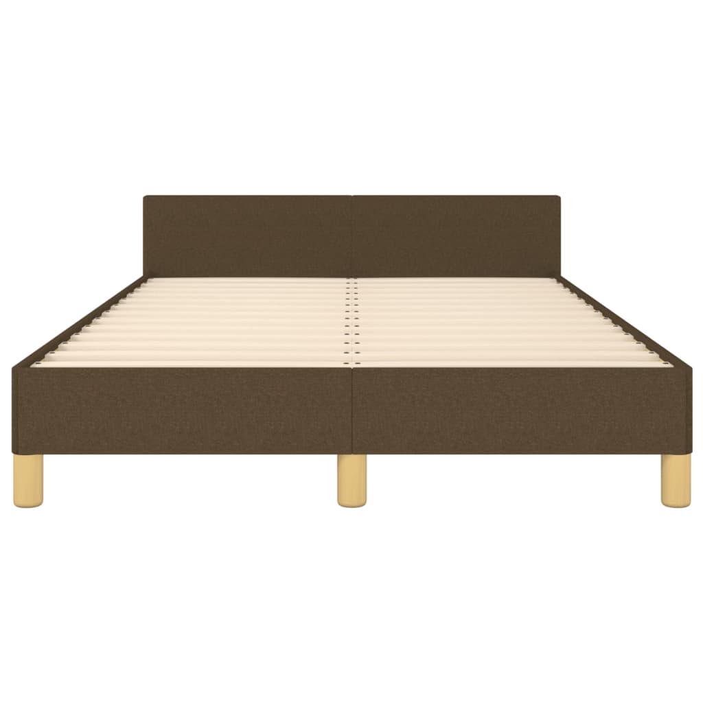 Giroletto senza Materasso Marrone Scuro 80x200 cm in Tessuto