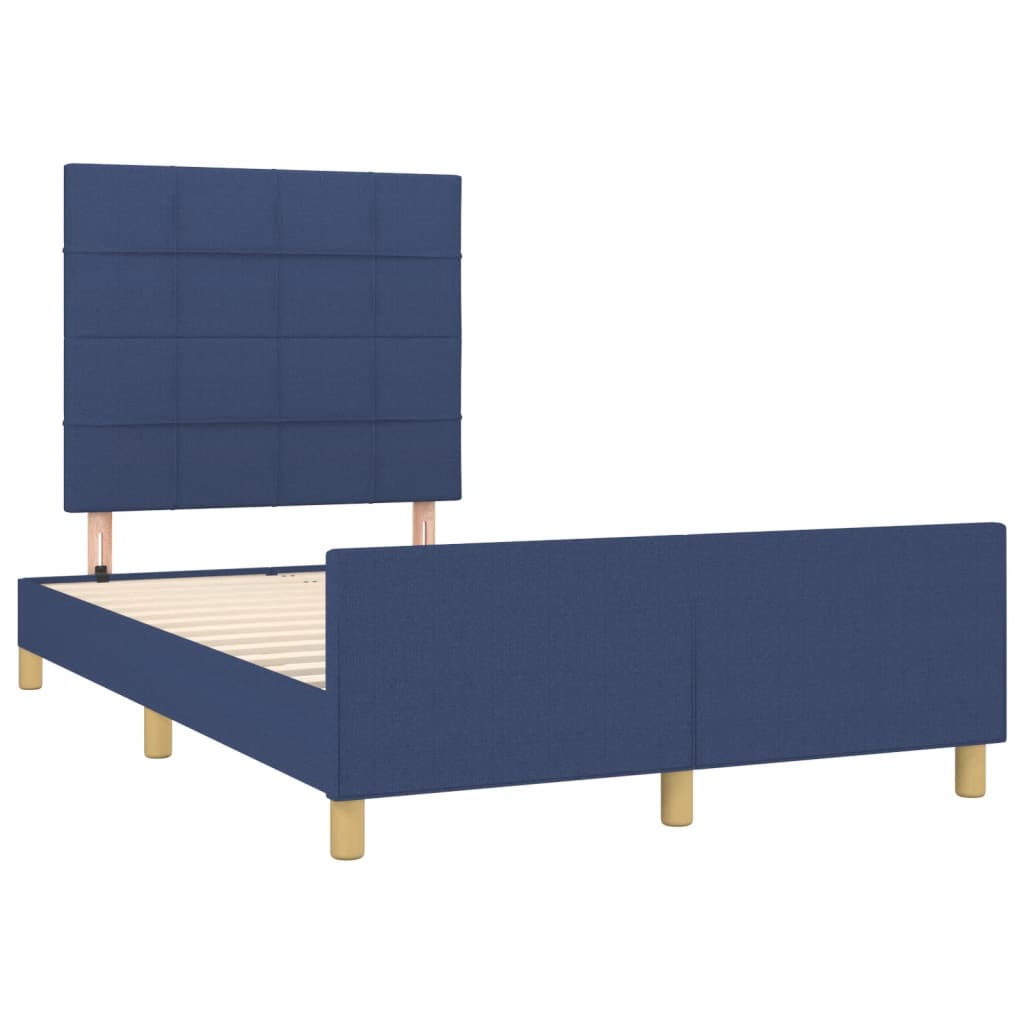 Giroletto senza Materasso Blu 120x190 cm in Tessuto