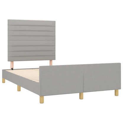 Giroletto senza Materasso Grigio Chiaro 120x190 cm in Tessuto