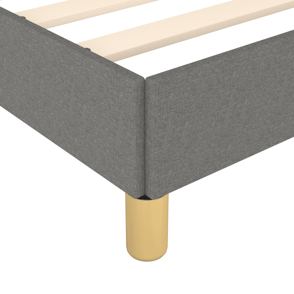 Giroletto senza Materasso Grigio Scuro 120x190 cm in Tessuto