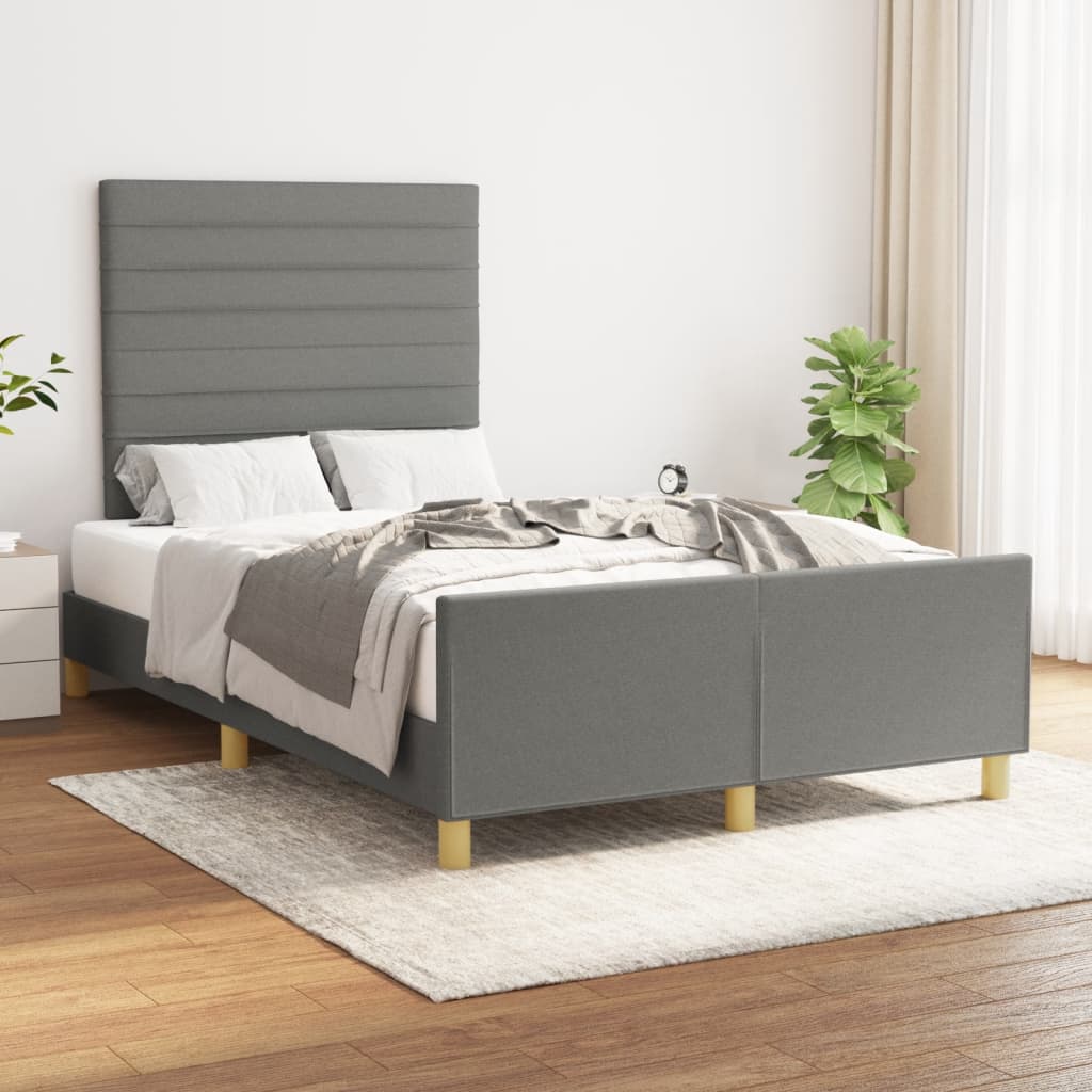 Giroletto senza Materasso Grigio Scuro 120x190 cm in Tessuto