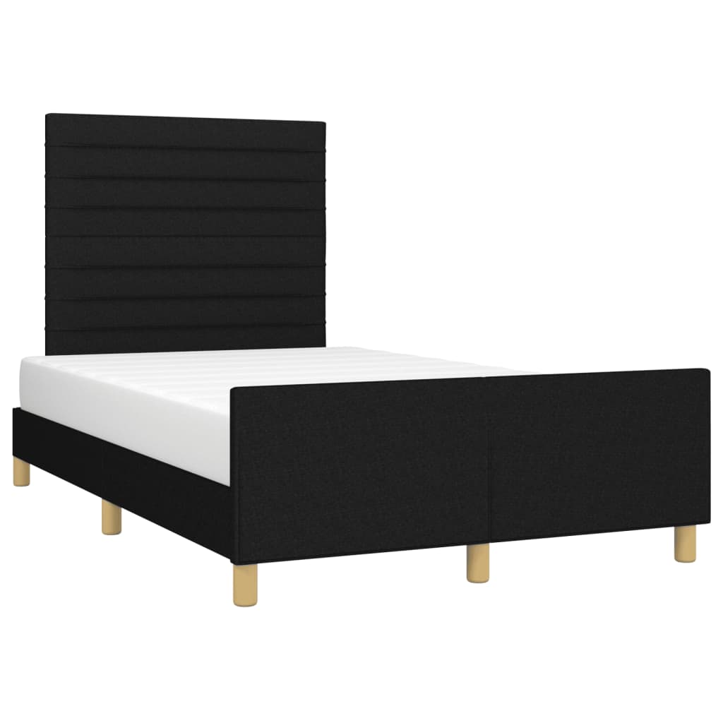 Giroletto senza Materasso Nero 120x190 cm in Tessuto