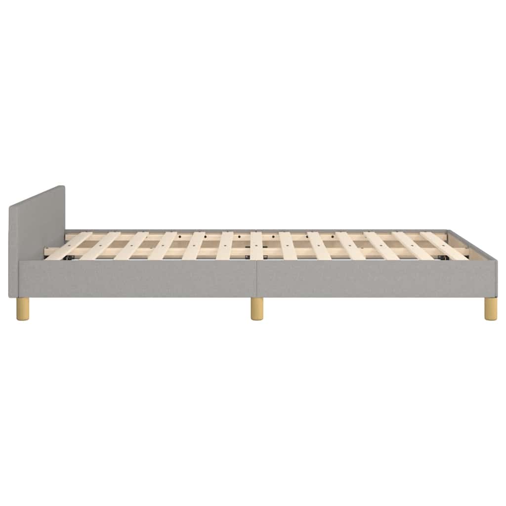 Giroletto senza Materasso Grigio Chiaro 120x190 cm in Tessuto