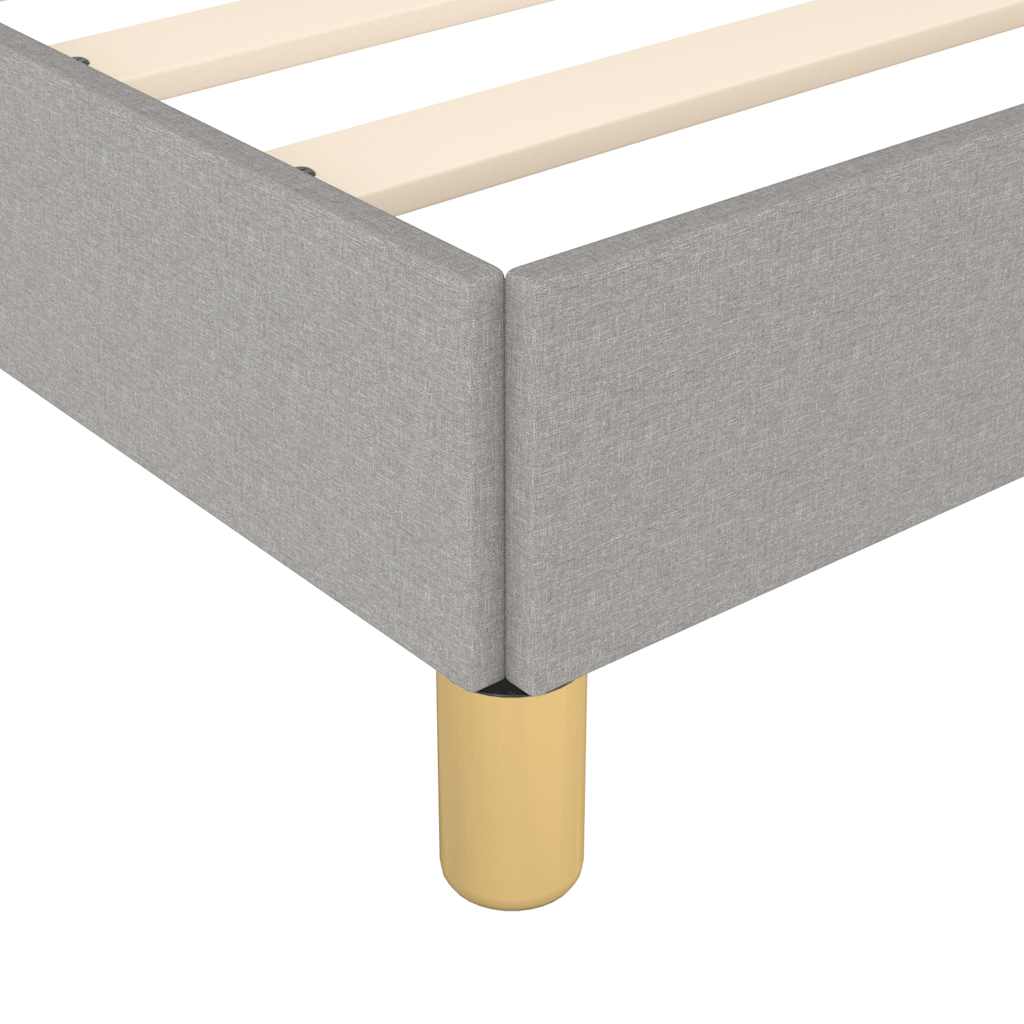 Giroletto senza Materasso Grigio Chiaro 120x190 cm in Tessuto