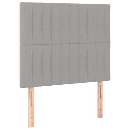 Giroletto senza Materasso Grigio Chiaro 120x190 cm in Tessuto