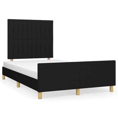Giroletto senza Materasso Nero 120x190 cm in Tessuto