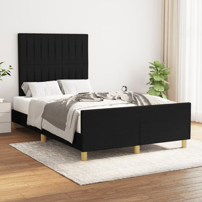 Giroletto senza Materasso Nero 120x190 cm in Tessuto