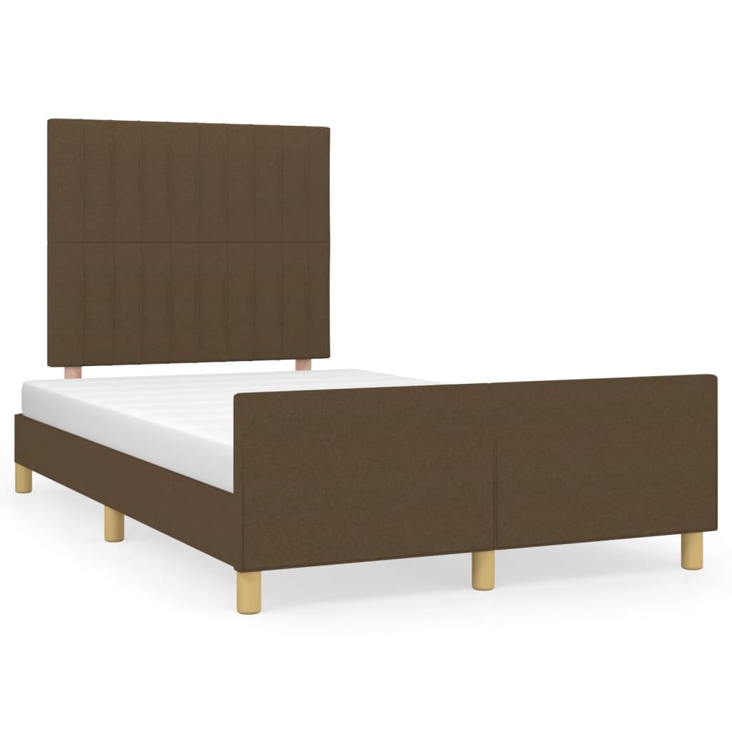 Giroletto senza Materasso Marrone Scuro 80x200 cm in Tessuto
