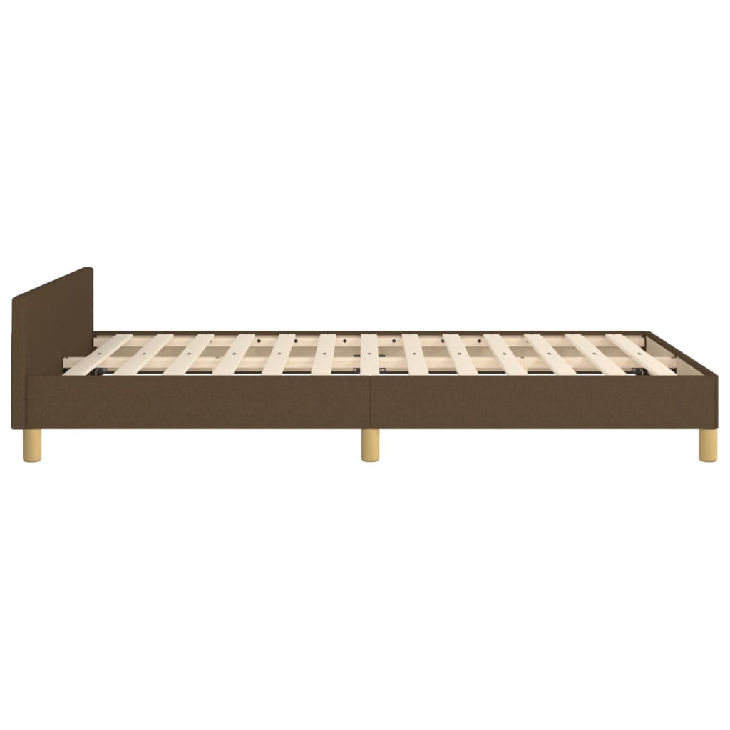 Giroletto senza Materasso Marrone Scuro 80x200 cm in Tessuto