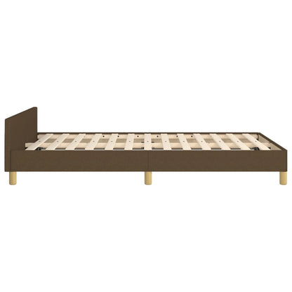 Giroletto senza Materasso Marrone Scuro 80x200 cm in Tessuto