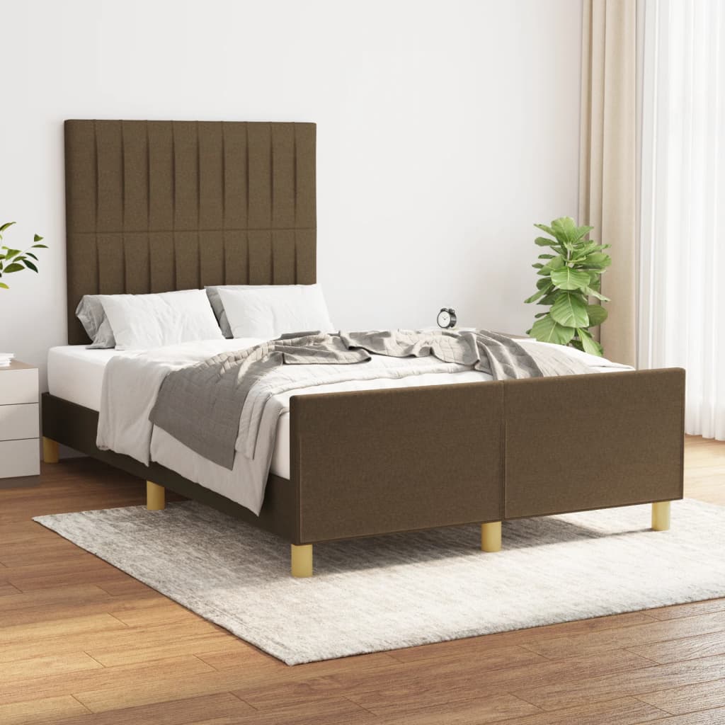 Giroletto senza Materasso Marrone Scuro 80x200 cm in Tessuto