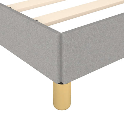 Giroletto senza Materasso Grigio Chiaro 120x190 cm in Tessuto