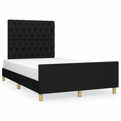 Giroletto senza Materasso Nero 120x190 cm in Tessuto