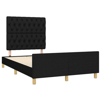 Giroletto senza Materasso Nero 120x190 cm in Tessuto