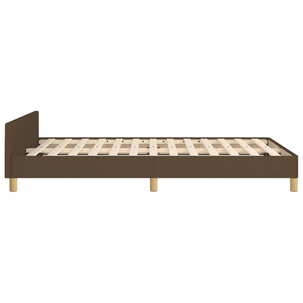 Giroletto senza Materasso Marrone Scuro 80x200 cm in Tessuto
