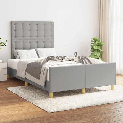 Giroletto senza Materasso Grigio Chiaro 120x190 cm in Tessuto