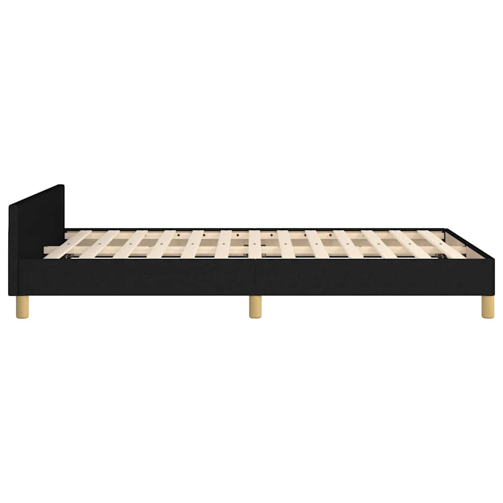 Giroletto senza Materasso Nero 120x190 cm in Tessuto