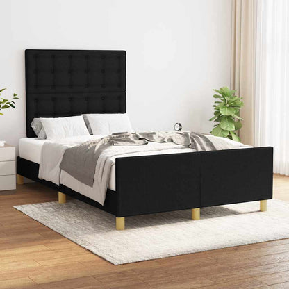 Giroletto senza Materasso Nero 120x190 cm in Tessuto